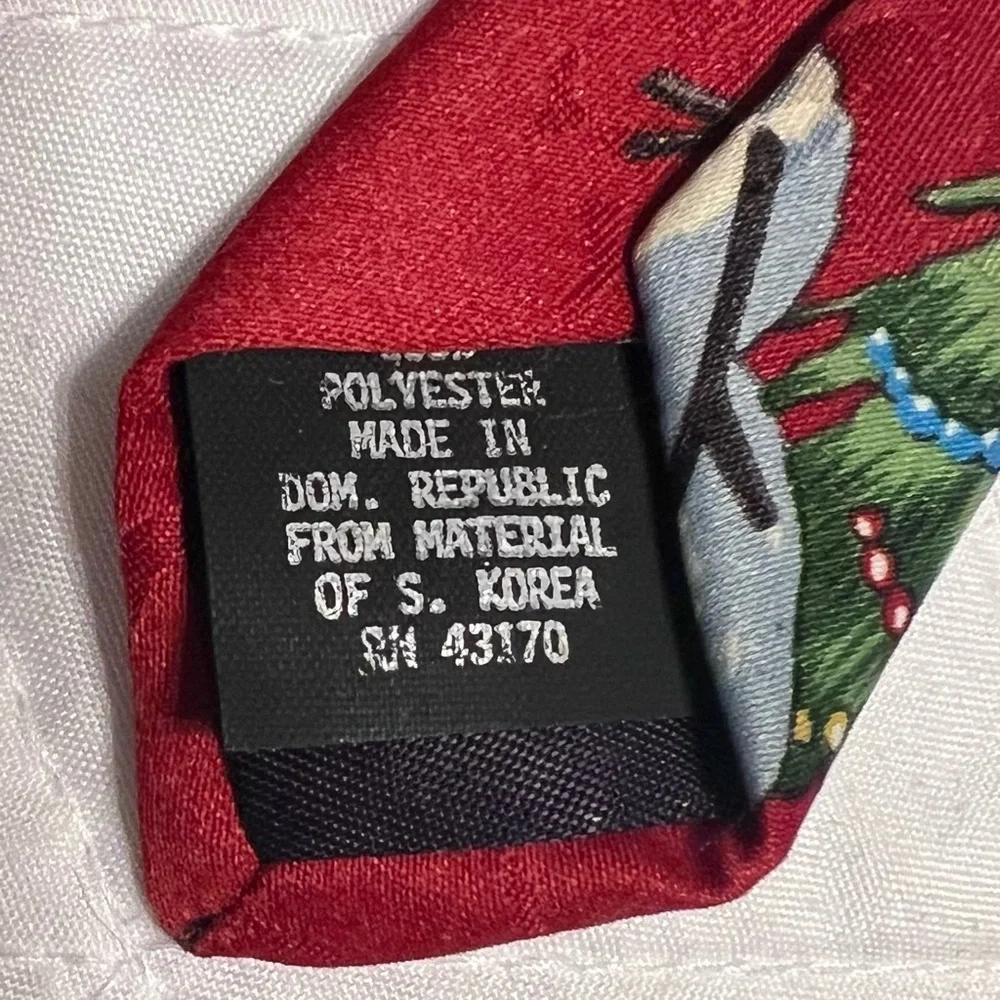 Christmas necktie snowman
